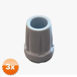 3 Adet Baston Lastiği, 22 mm Kauçuk Kaymaz Uç