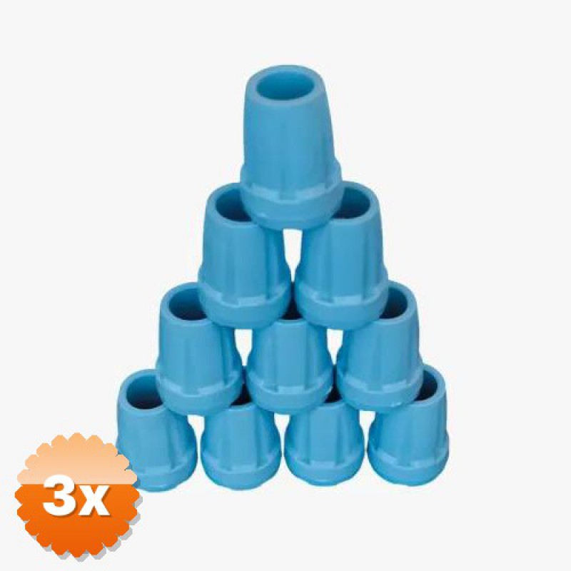 3 Adet Baston Lastiği, 22 mm Kauçuk Kaymaz Uç