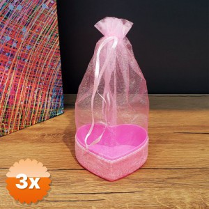 3 Adet Pembe Tül Kese