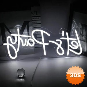 Let's Party Neon LED Tabela 45x19 cm