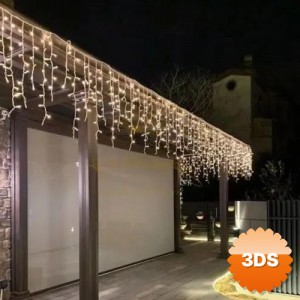 3m 100 LED Çakarlı IP65 Dış Mekan Saçak Perde