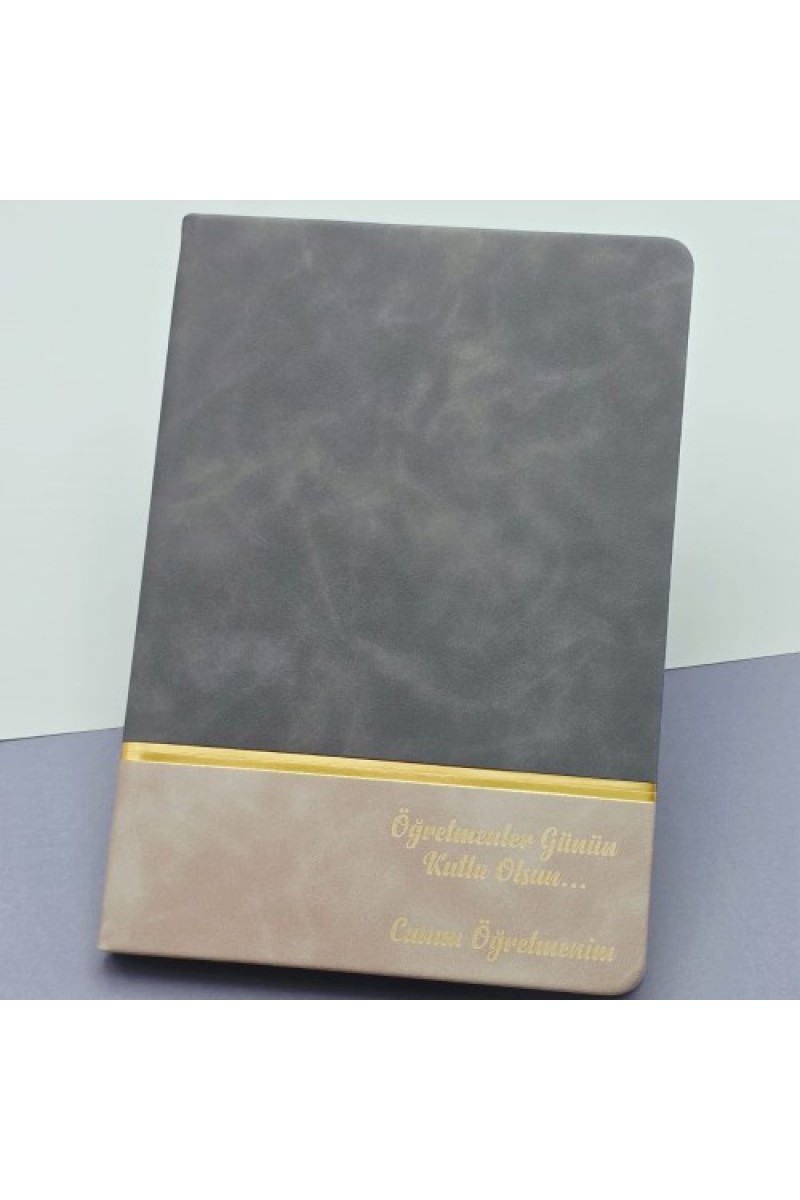 Öğretmenler Günü Hediyesi Yazılı Deri Defter 21x15 cm