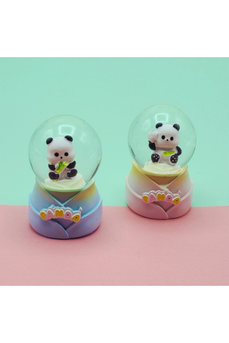 Panda Tasarımlı Işıklı Küçük Boy Kar Küresi 7x4 cm