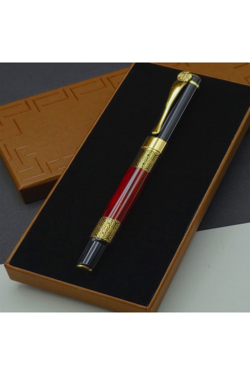 Özel Tasarım Kutulu VIP Metal Roller Kalem, Gold Detaylı