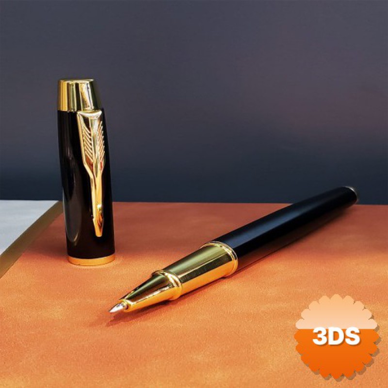 Vip Deri Defter ve Metal Roller Kalem Kutulu Siyah Set