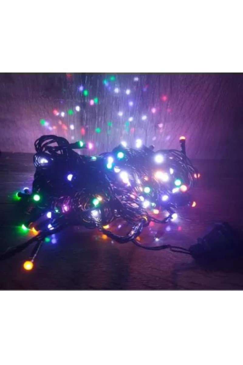 10 Metre 100 LED Damla Uçlu Gün Işığı Siyah Kablo