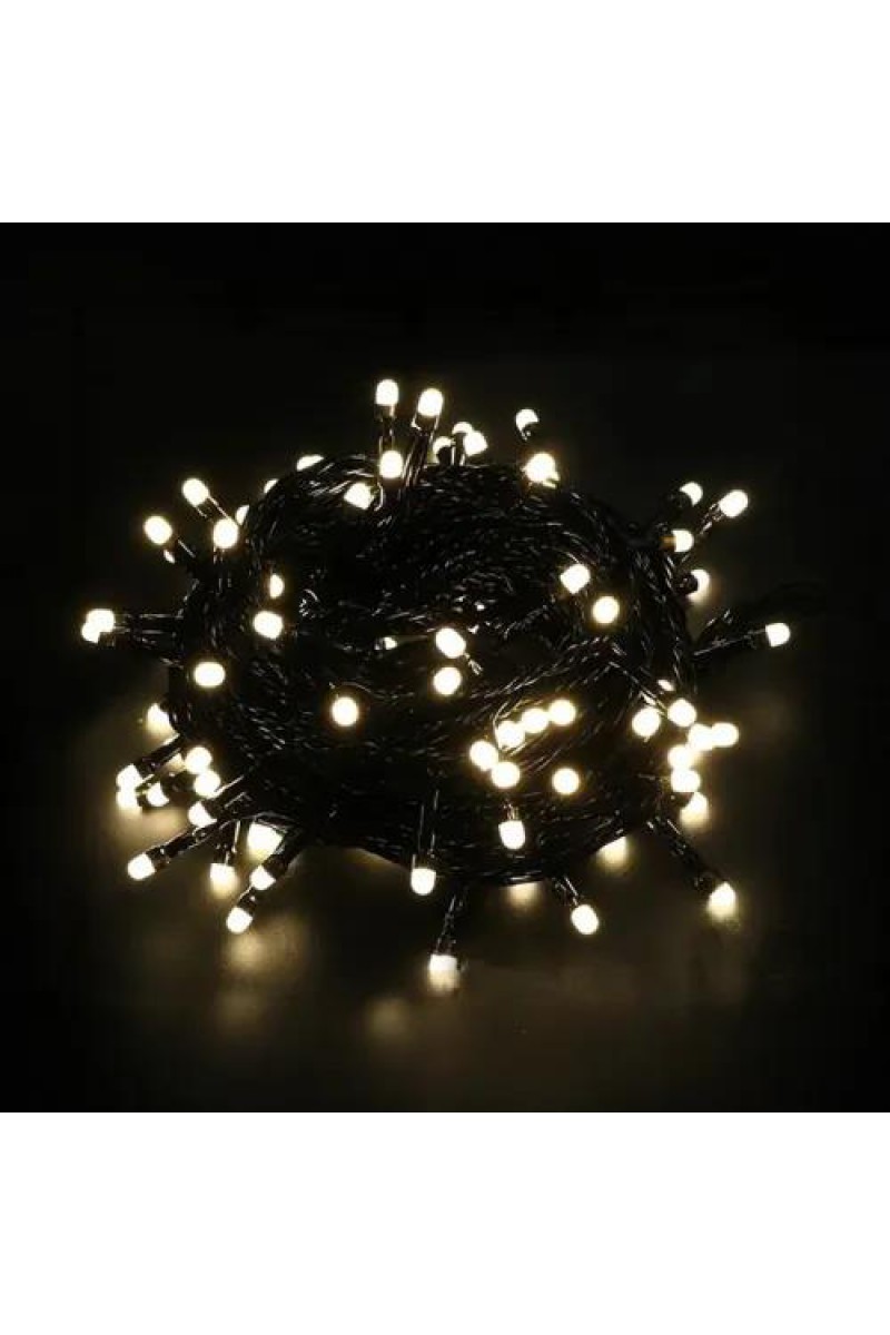 10m 100 LED Gün Işığı Lamba Siyah Kablo