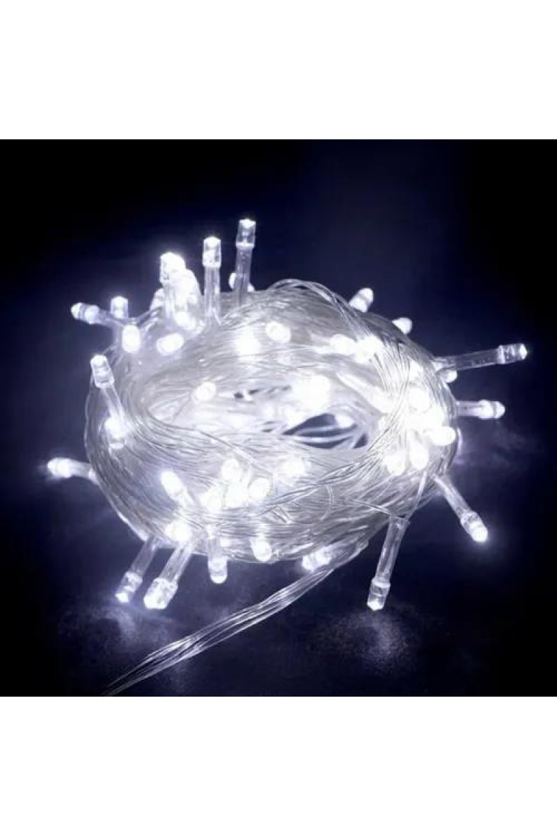 10 metre 100 LED Boncuk Lamba Beyaz Işık