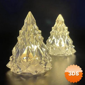 Noel Ağacı LED Lamba, 12'li Paket Faceted Akrilik