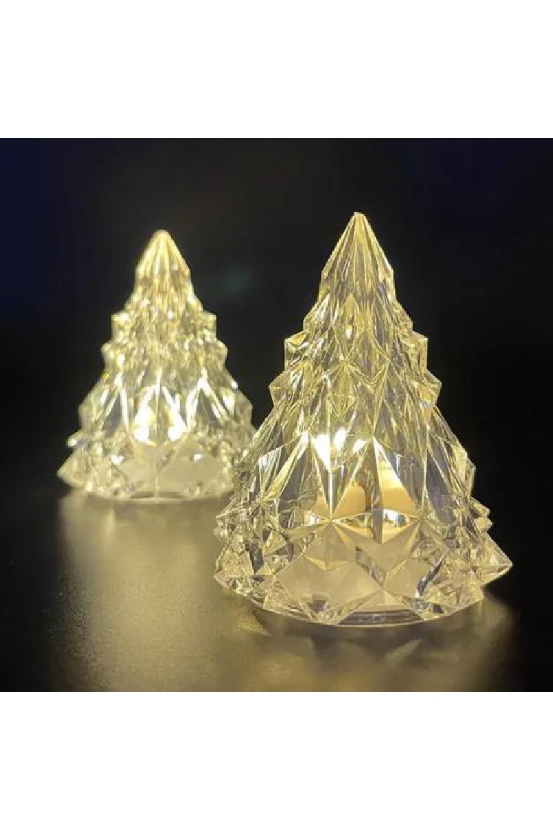 Noel Ağacı LED Lamba, 12'li Paket Faceted Akrilik