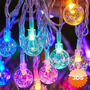 3m 20 LED Kristal Top RGB Pilli