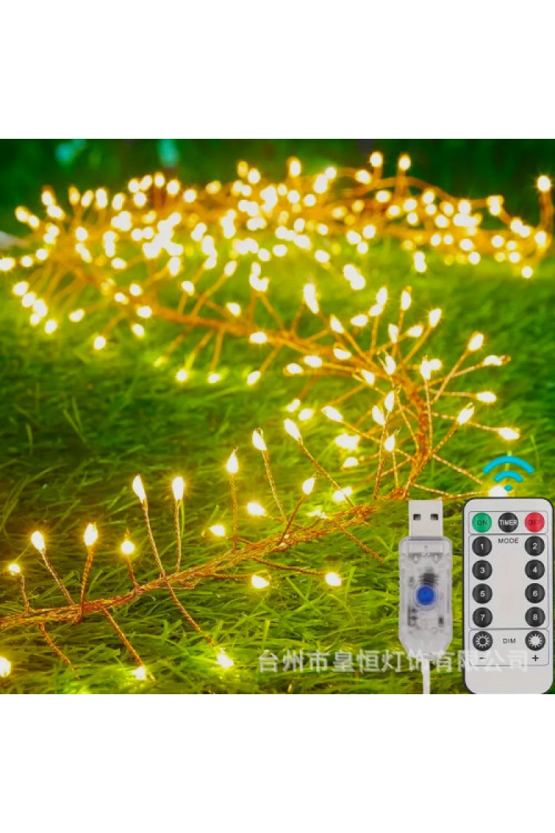 6m 200 Led Gün Işığı Uzaktan Kumandalı 8 Modlu USBli