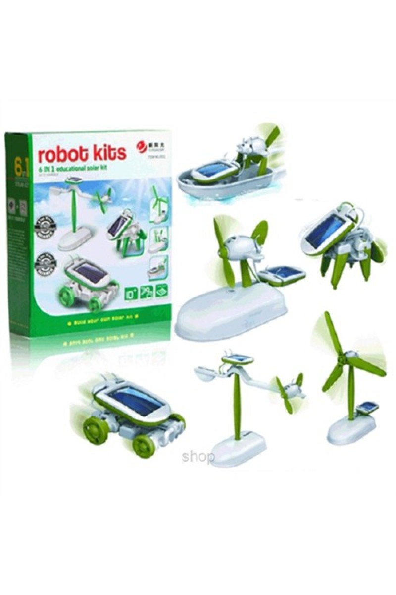Güneş Enerjili Robot Oluşturma Seti 6 in 1 Eğitici Solar Kit
