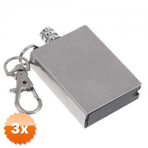 3 Adet Zippo Benziniyle Çalışan Metal Kibrit ve Anahtarlık