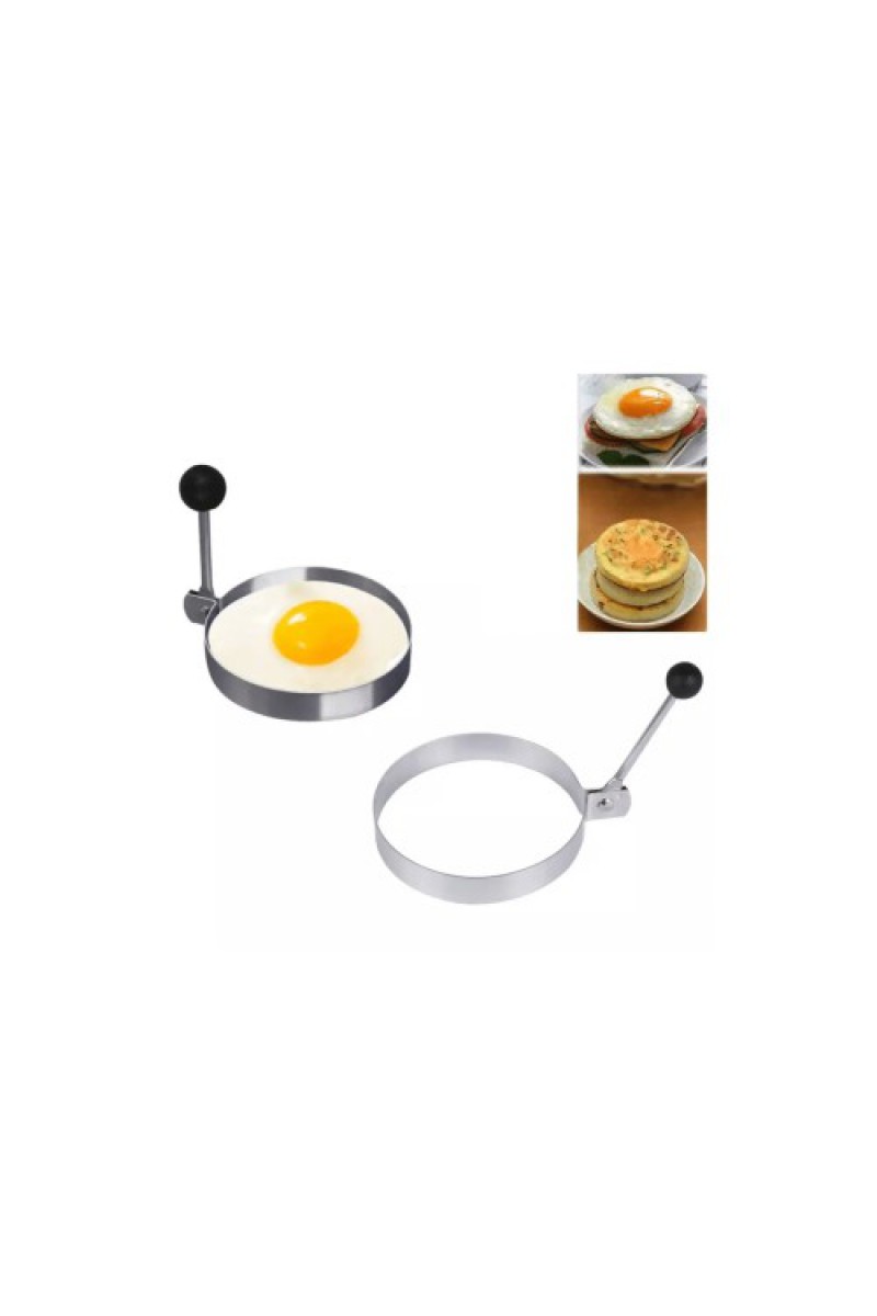 Metalik Yuvarlak Omlet Yumurta ve Krep Kalıbı