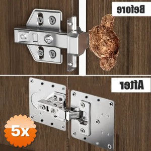 5 Adet Paslanmaz Çelik Menteşe Onarım Plakası 9x9 cm