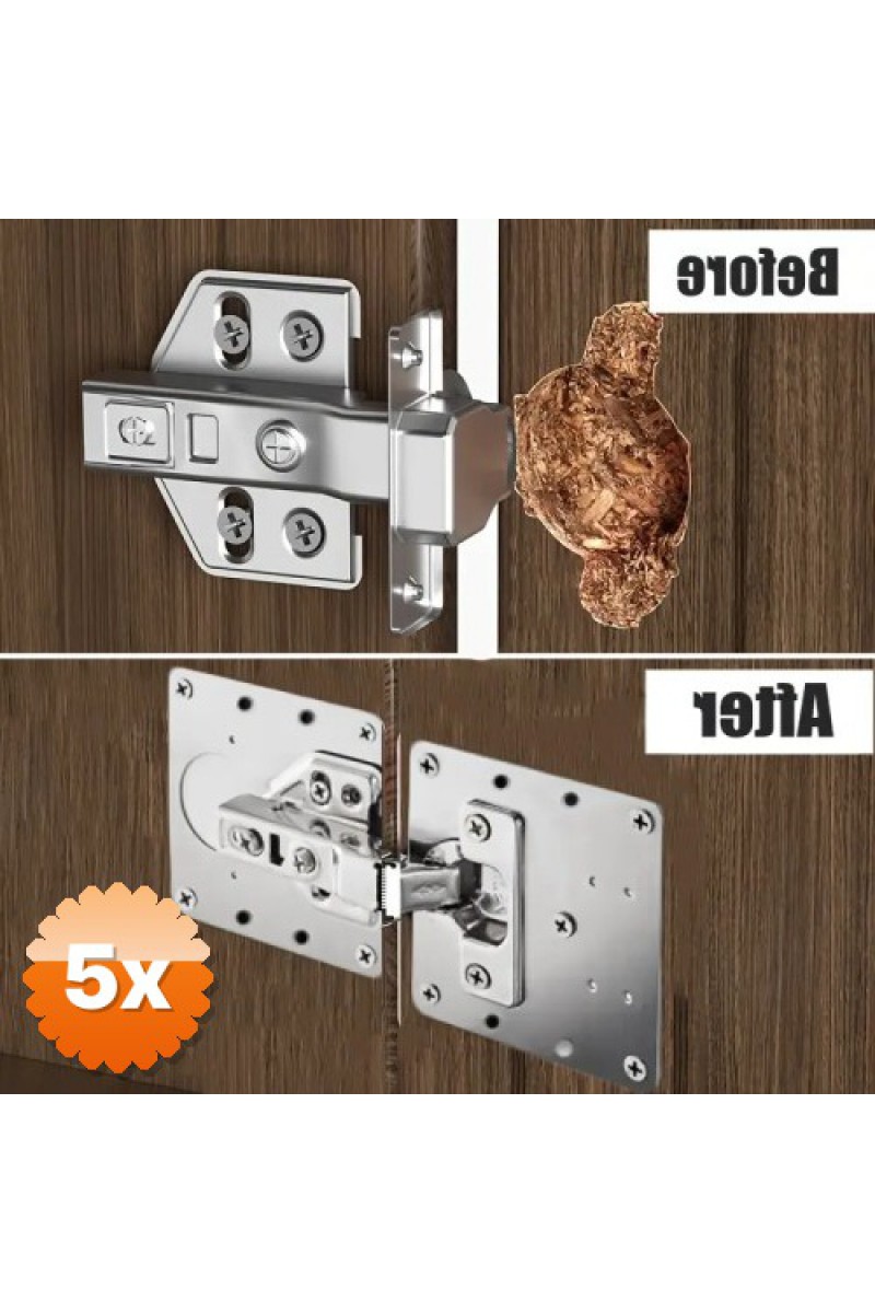 Paslanmaz Çelik Menteşe Onarım Plakası 9x9 cm
