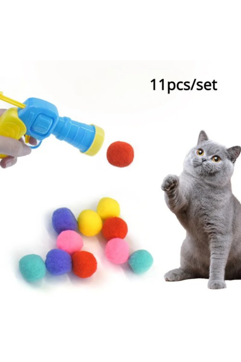 Peluş Top Atan İnteraktif Kedi Oyuncağı 31 Parça