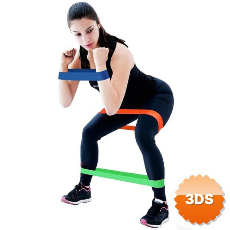 Pilates Squat Aerobik Direnç Lastiği, 5'li Paket Farklı Dirençli