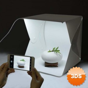 Mini Ürün Çekim Çadırı – Led Işıklı Fotoğraf Stüdyosu (23x24 cm)