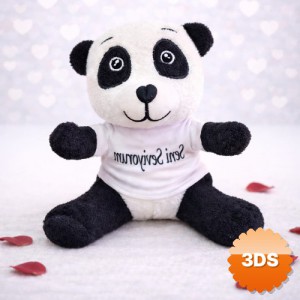 Toptan Seni Seviyorum Tişörtlü Sevimli Peluş Panda