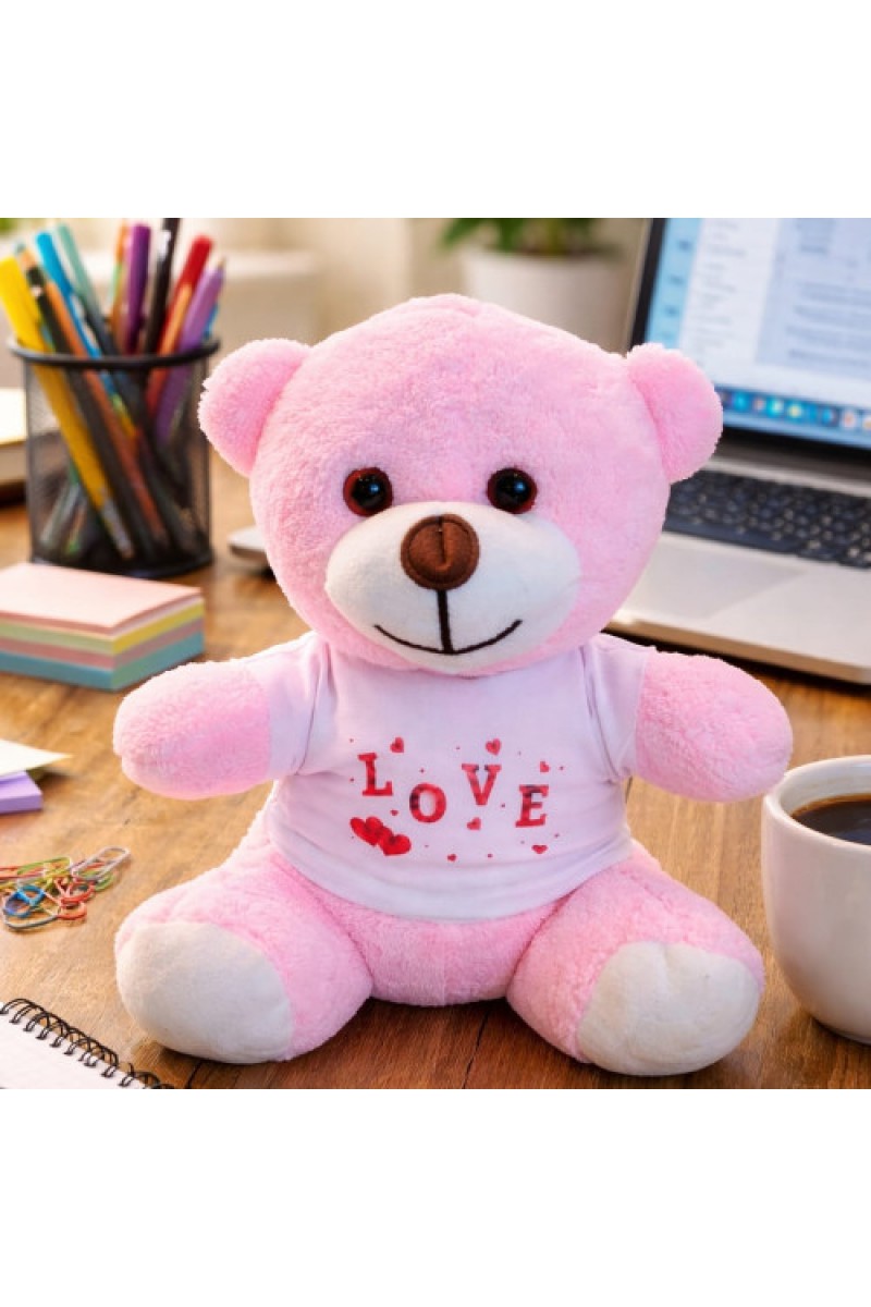 Love Tisortlu Pembe Ayicik