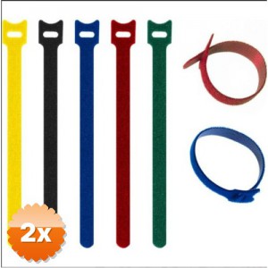 2 Paket 10'lu Cırt Cırtlı Kablo Düzenleyici Kelepçe Seti 15cm