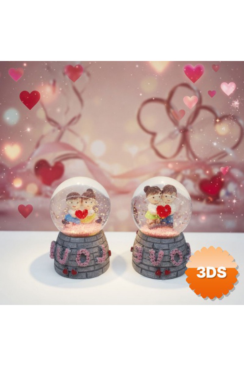 Love Tasarimli Isikli Mini Kar Kuresi