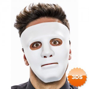 Beyaz Renk Hip Hop Anonim Jabbawockeez Dans Maskesi 18x19 cm