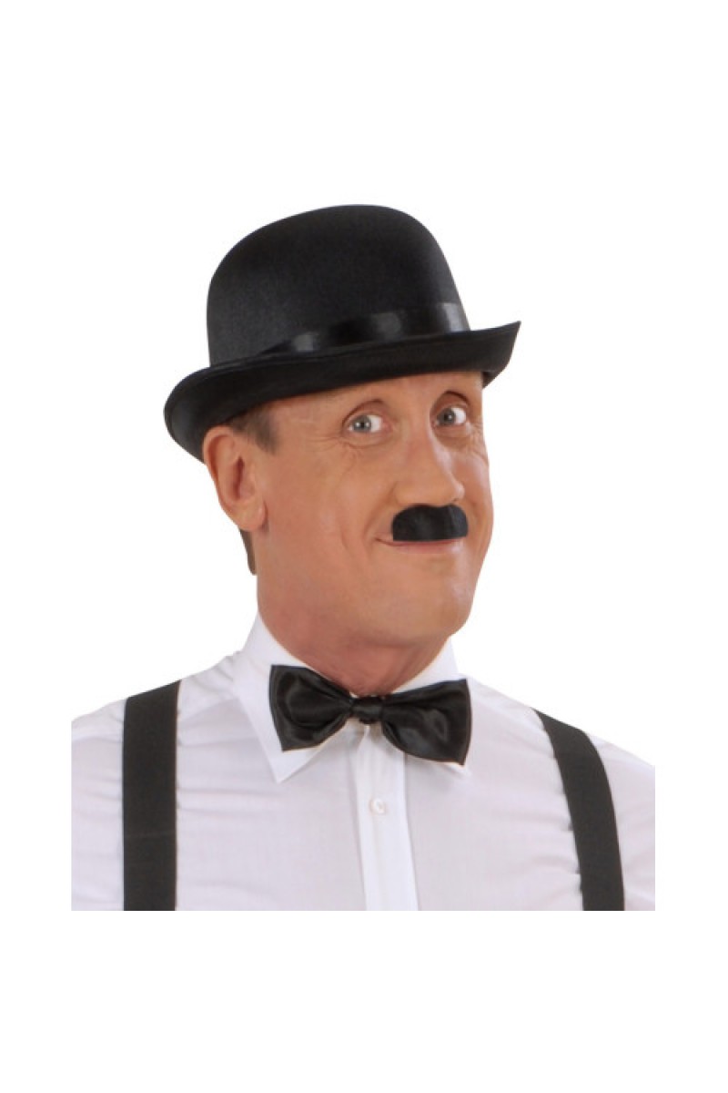 Charlie Chaplin Stil Yetişkin Şapkası – Siyah Melon Parti Şapkası