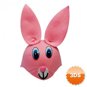 Pembe Renk Kulaklı Tavşan Şapkası Hayvan Şapkası