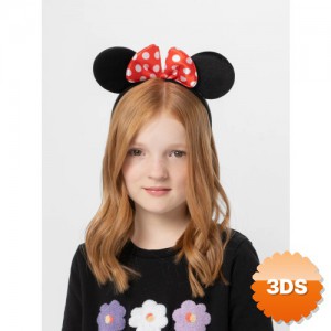 Kırmızı Fiyonklu Minnie Mouse Kafa Bandı