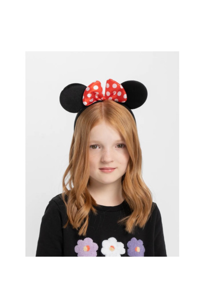 Kırmızı Fiyonklu Minnie Mouse Kafa Bandı