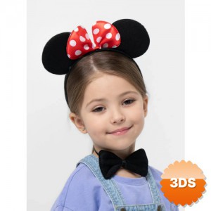 Minnie Mouse Kostüm Seti Taç Kuyruk Papyon Gösteri Seti