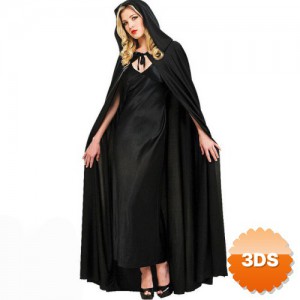 Siyaah Kapşonlu Pelerin 120 cm