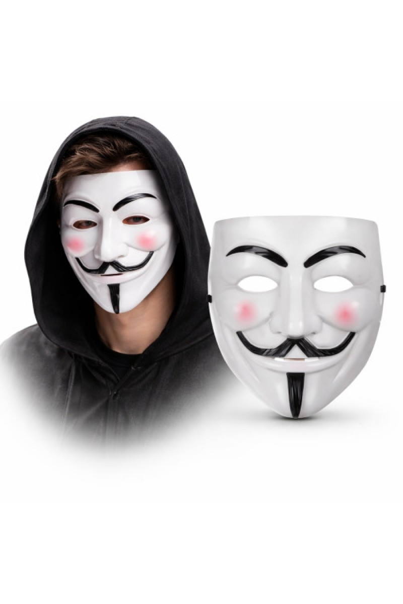 V Mask Premium Vendetta Beyaz Maske Guy Fawkes Stil