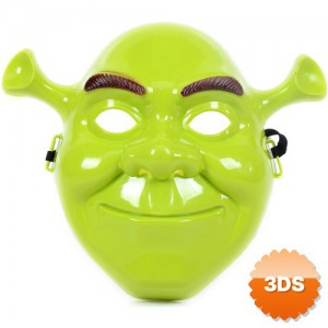 Yeşil Shrek Maskesi 21x25 cm