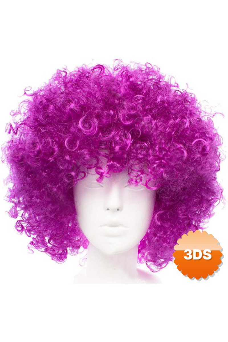 Koyu Mor Renk Violet Afro Bonus Saç Peruk