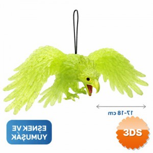 Asılabilir Lateks Kartal Dekor Süsü Yeşil 17-18 cm