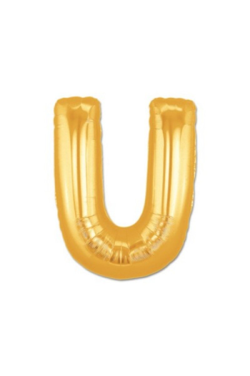U Harf Folyo Balon Altın Renk 40 İnç