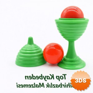 Yeşil Renk Sihirli Kupa Top Kaybetme Oyunu 7 cm