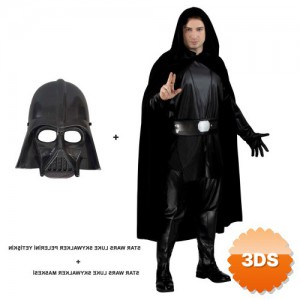 Star Wars Luke Skywalker Pelerini Yetişkin ve Maskesi