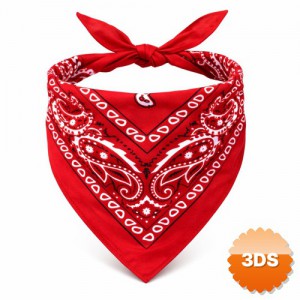 Kırmızı Kovboy Fuları Çocuk Bandana Western Desenli Boyun Fuları