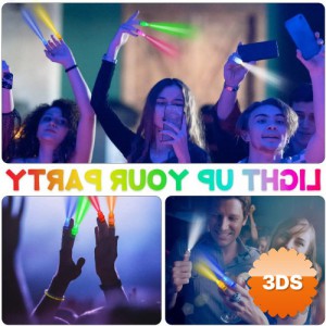 LED Işıklı Renkli Püsküllü Parmak Işığı 4 Renk 4 Adet