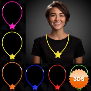 Glow Yıldız Kolye Glow Partisi Yıldız Kolye 6 Adet