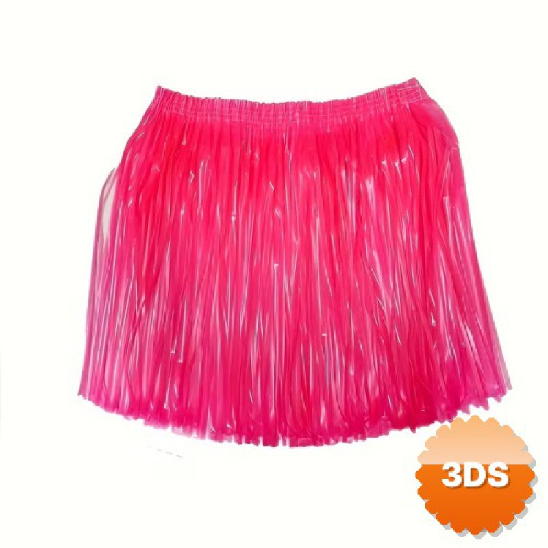 Neon Pembe Hawaii Parti Eteği 40 cm