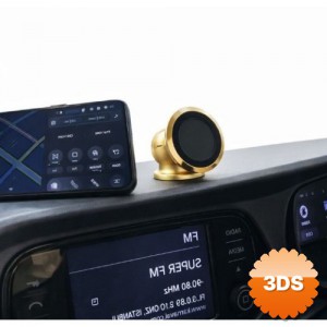 Metal Telefon Tutucu, Torpidoya Yapışan Mıknatıslı 360 Derece