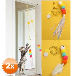 2 Adet Elastik Kendinden Yapışkanlı Solucan Kedi Oltası