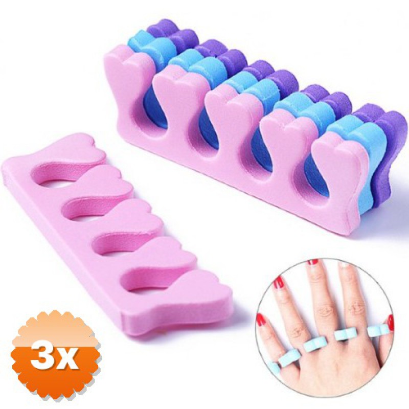 3 Adet Parmak Ayırıcı Sünger Manikür Pedikür Aparatı 5 Adet