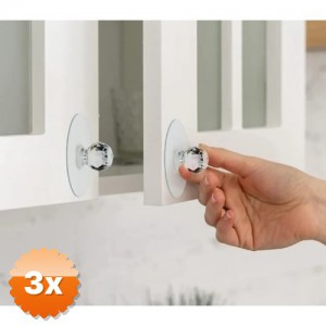 3 Paket Büyük Boy Çok Amaçlı Yapışkan Kristal Tutacak Kulp 4 Adet